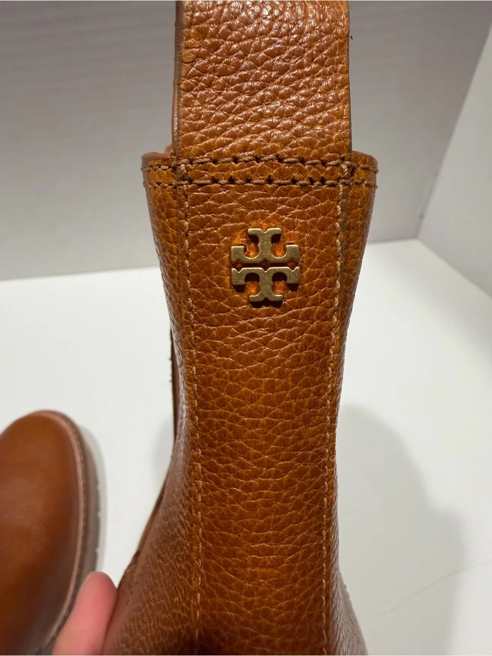 Tory Burch Camel Lug Ankle Boots